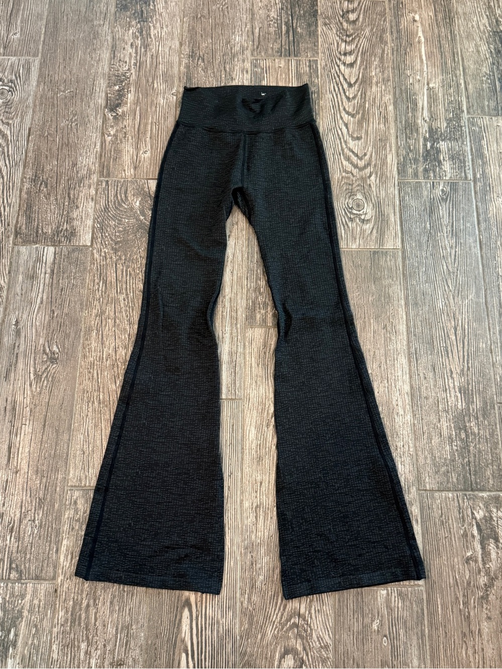 JoyLab Women's Black Ribbed Flare Athletic Leggings Pants